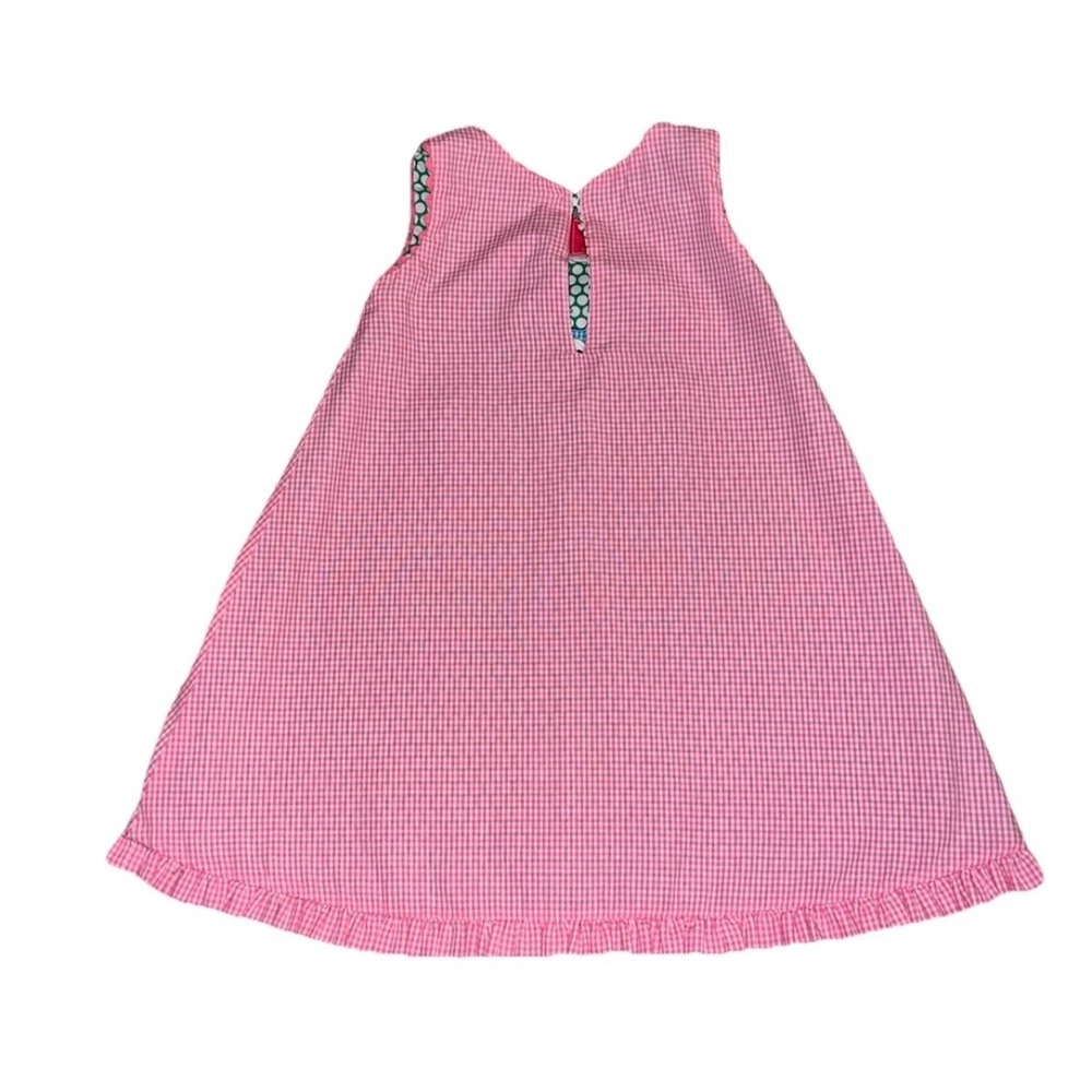 Girls Owl Polka Dot A-Line Sleeveless reversible Dress Pink Green 12M. - Picture 5 of 7